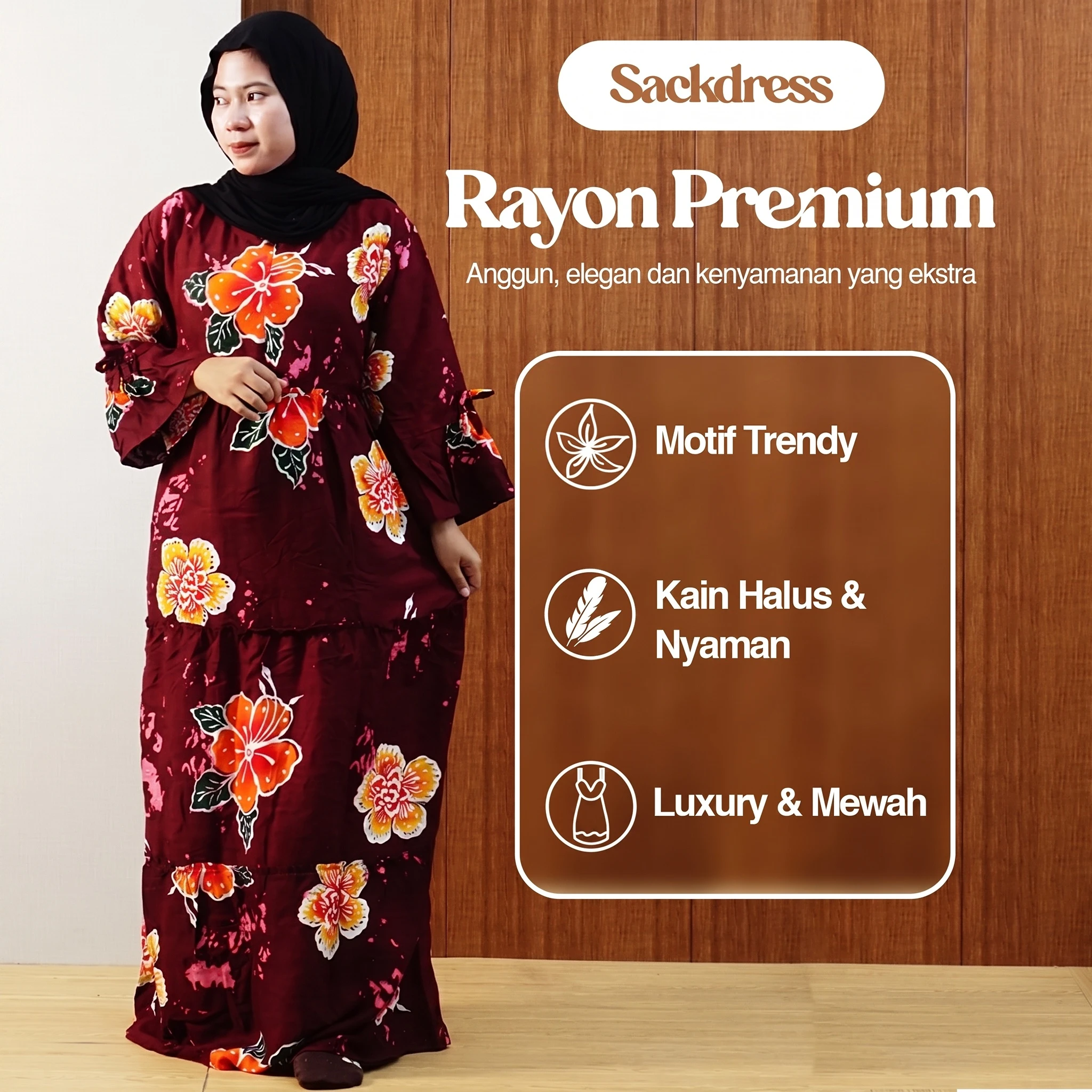 Sekdress Kirana Susun  Batik Putri Laila