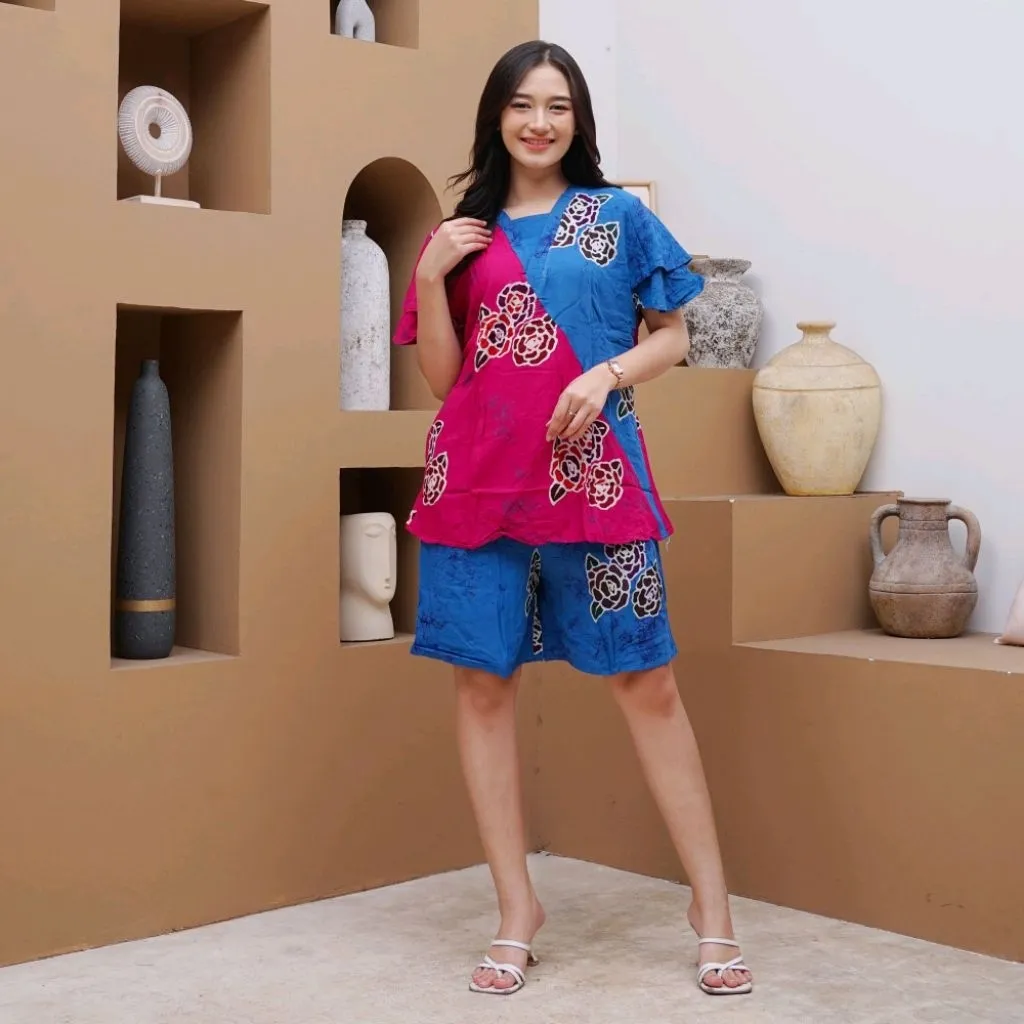 Setelan Celana Pendek Hotpant Amira  Batik Putri Laila