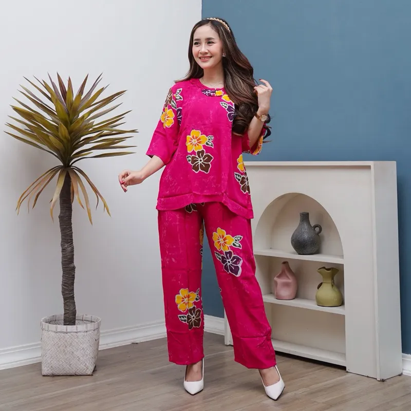 Setelan Celana Panjang ABG Sleting  Batik Putri Laila